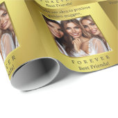 Personalisiertes Foto Elegante Golden Gradient Geschenkpapier (Rolleneckpunkt)