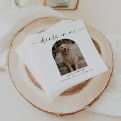 Personalisiertes Foto Elegante Hochzeit von Hunden Serviette
