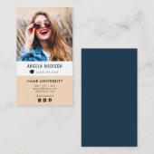 personalisiertes Foto, eleganter Abschluss Visitenkarte (Vorne/Hinten)