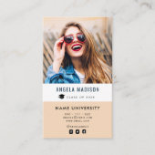 personalisiertes Foto, eleganter Abschluss Visitenkarte (Vorderseite)