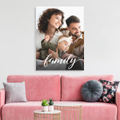 Personalisiertes Foto Elegantes Familienskript Leinwanddruck (Insitu (Wohnzimmer))