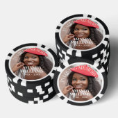 Personalisiertes Foto Elegantes Gedenken Pokerchips (Stapel)