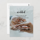 Personalisiertes Foto Elegantes Hochzeitgedicht Postkarte (Vorne/Hinten)