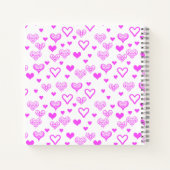 Personalisiertes Foto Elegantes Rosa Herz Rezept B Notizblock (Rückseite)