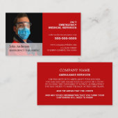 Personalisiertes Foto, EMT, paramedic Visitenkarte (Vorne/Hinten)