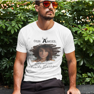 Personalisiertes Foto Engel Wing Gedenklicher T T-Shirt
