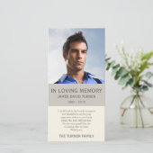 Personalisiertes Foto-ErinnerungsBeileid danken Dankeskarte (Stehend Vorderseite)