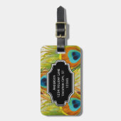 Personalisiertes Foto Federmuster Gepäckmarke Gepäckanhänger (Vorderseite vertikal)