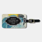 Personalisiertes Foto Federmuster Gepäckmarke Gepäckanhänger (Vorderseite horizontal)