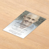 Personalisiertes Foto Feier zur Beerdigung des Leb Acryleinladungen (Ablage )