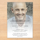 Personalisiertes Foto Feier zur Beerdigung des Leb Acryleinladungen (Vorderseite)