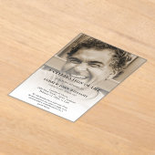 Personalisiertes Foto Feier zur Beerdigung des Leb Acryleinladungen (Ablage )