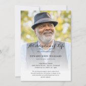 Personalisiertes Foto Feier zur Beerdigung des Leb Einladung (Vorderseite)