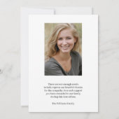 Personalisiertes Foto Feier zur Beerdigung des Leb Einladung (Rückseite)