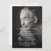 Personalisiertes Foto Feier zur Beerdigung des Leb Einladung (Vorderseite)