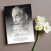 Personalisiertes Foto Feier zur Beerdigung des Leb Einladung