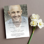 Personalisiertes Foto Feier zur Beerdigung des Leb Einladung