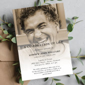 Personalisiertes Foto Feier zur Beerdigung des Leb Einladung