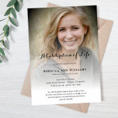 Personalisiertes Foto Feier zur Beerdigung des Leb Einladung