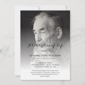 Personalisiertes Foto Feier zur Beerdigung des Leb Einladung (Vorderseite)