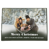 Personalisiertes Foto Feiertag oder Weihnachten Große Geschenktüte (Vorderseite)