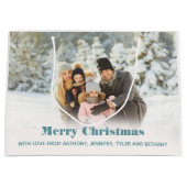 Personalisiertes Foto Feiertag oder Weihnachten Große Geschenktüte (Vorderseite)