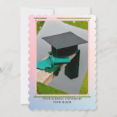 Personalisiertes Foto Fett 2024 Arch Retro Abschlu Einladung (Rückseite)