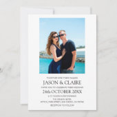 Personalisiertes Foto Fett Typografie Einfache Hoc Einladung (Vorderseite)