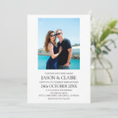 Personalisiertes Foto Fett Typografie Einfache Hoc Einladung (Stehend Vorderseite)