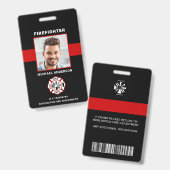 Personalisiertes Foto Firefighter-ID Fireman-ID Ausweis (Vorder- & Rückseite)