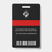 Personalisiertes Foto Firefighter-ID Fireman-ID Ausweis (Rückseite)