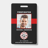 Personalisiertes Foto Firefighter-ID Fireman-ID Ausweis (Vorderseite)