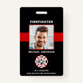 Personalisiertes Foto Firefighter-ID Fireman-ID Ausweis (Vorderseite)
