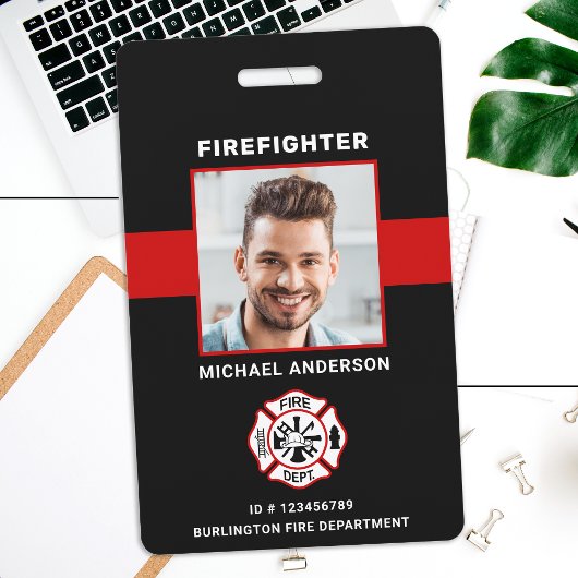 Personalisiertes Foto Firefighter-ID Fireman-ID Ausweis