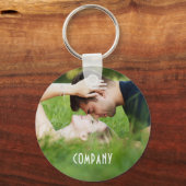 Personalisiertes Foto, Firmenname Schlüsselanhänger (Vorderseite)