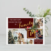 Personalisiertes Foto Folien Feiertagskarte (Stehend vorne)