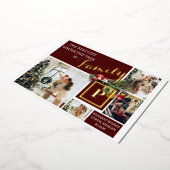 Personalisiertes Foto Folien Feiertagskarte (Gedreht)