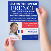 Personalisiertes Foto, Französischkurs Flyer (Hand)