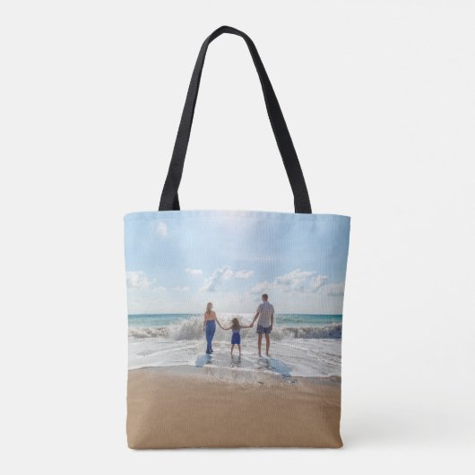 Personalisiertes Foto Freunde Familie Moderner Str Tasche (Rückseite)