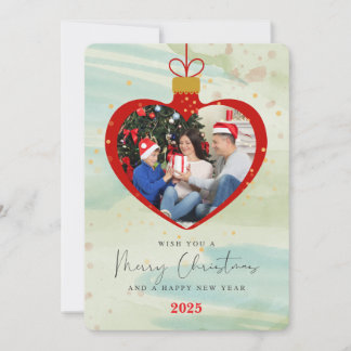 Personalisiertes Foto Frohe Weihnachten & ein gute Karte