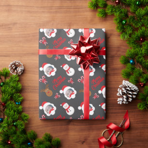 Personalisiertes Foto Frohe Weihnachten Geschenkpapier