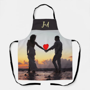 Personalisiertes Foto Frohen Valentinstag Schürze