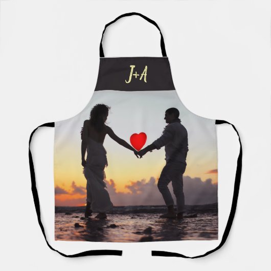 Personalisiertes Foto Frohen Valentinstag Schürze (Vorderseite)