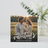 Personalisiertes Foto Frohes Valentinstag Elegante Karte (Stehend Vorderseite)