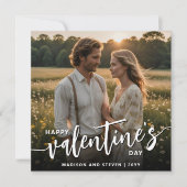 Personalisiertes Foto Frohes Valentinstag Elegante Karte (Vorderseite)