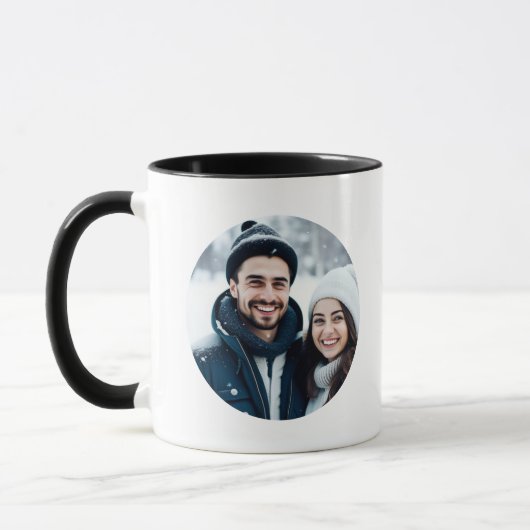 Personalisiertes Foto Frohes Valentinstag Tasse (Links)