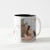 Personalisiertes Foto Funny Dackel Dackel Hund Mam Zweifarbige Tasse (VorderseiteRechts)