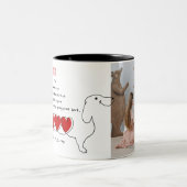 Personalisiertes Foto Funny Dackel Dackel Hund Mam Zweifarbige Tasse (Mittel)