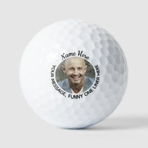 Personalisiertes Foto & Funny One Liner Golfbälle