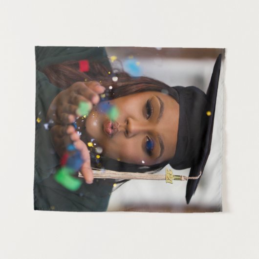 Personalisiertes Foto für benutzerdefinierte Absch Wandteppich (Vorderseite (Horizontal))